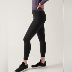 Athleta Black Ultimate Stash Pocket 7/8 Leggings